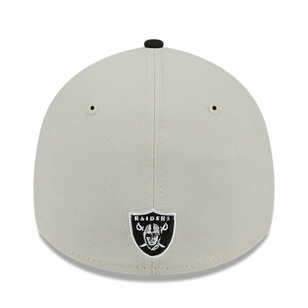 Las Vegas Raiders New Era 2023 NFL Draft 39THIRTY Flex Hat - Stone/Black cheap