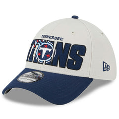 Tennessee Titans New Era 2023 NFL Draft 39THIRTY Flex Hat - Stone/Navy discount