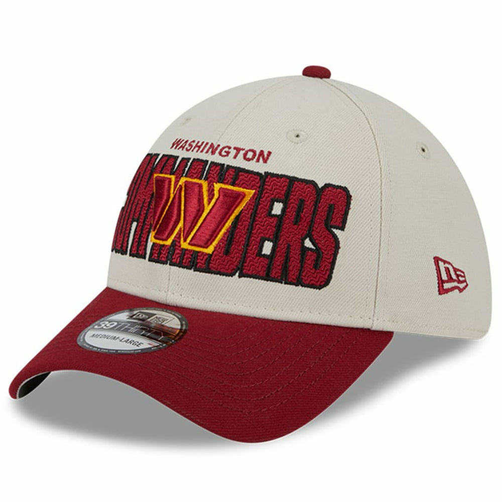 Washington Commanders New Era 2023 NFL Draft 39THIRTY Flex Hat - Stone/Burgundy for sale