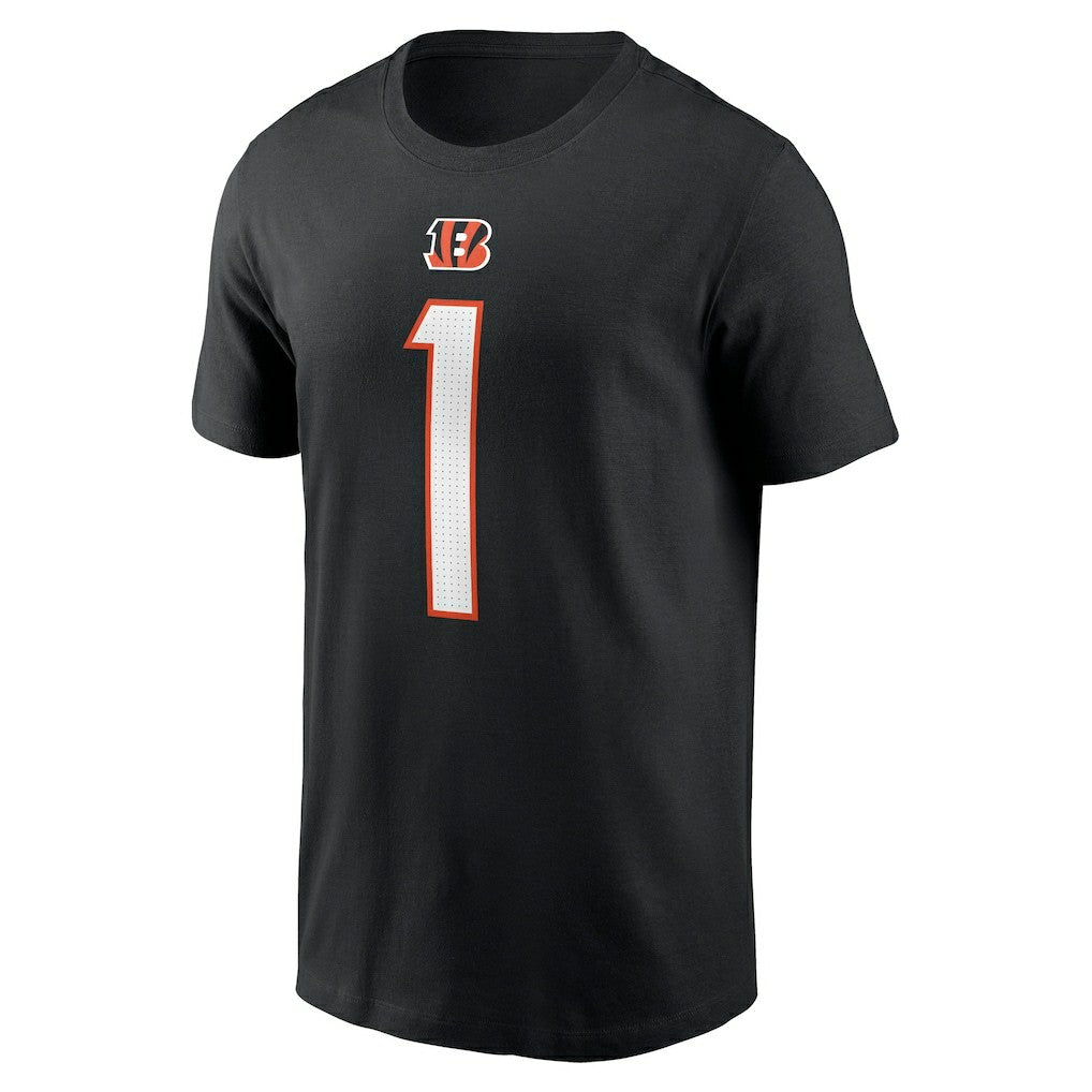 Ja'Marr Chase Cincinnati Bengals Player Name & Number T-Shirt - Black | Nike for sale