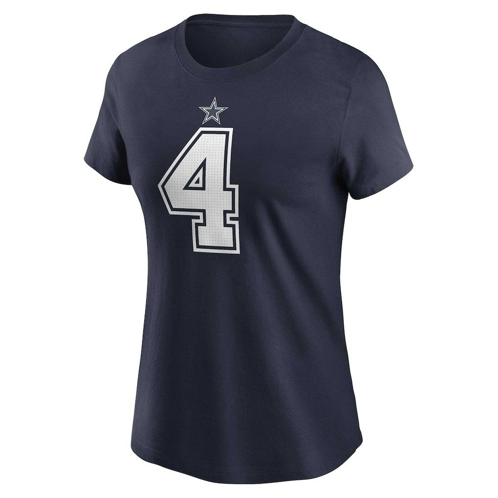 Dak Prescott Dallas Cowboys Women's Player Name & Number T-Shirt - Navy | Nike discount