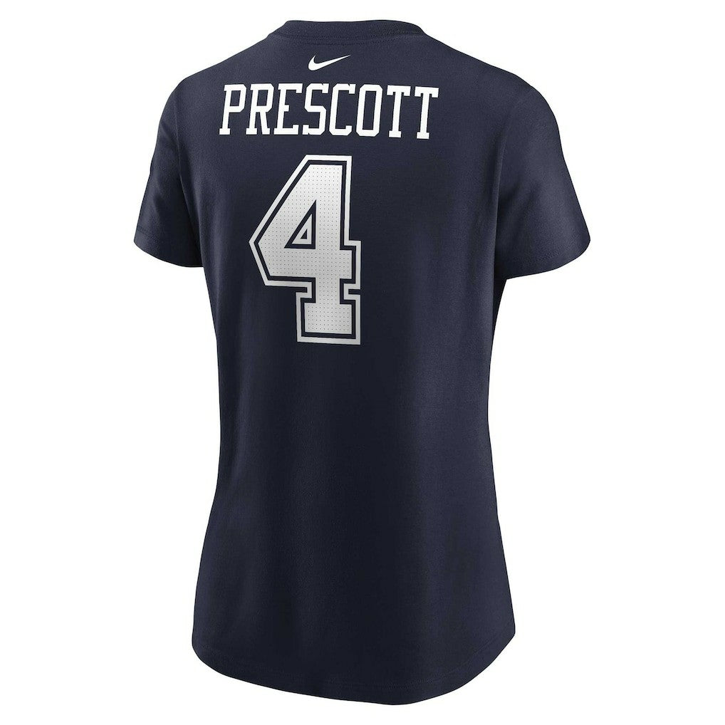 Dak Prescott Dallas Cowboys Women's Player Name & Number T-Shirt - Navy | Nike discount