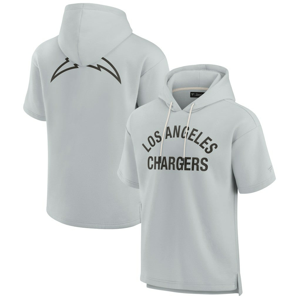 Los Angeles Chargers Unisex Elements Super Soft Fleece Short Sleeve Pullover Hoodie - Gray sale