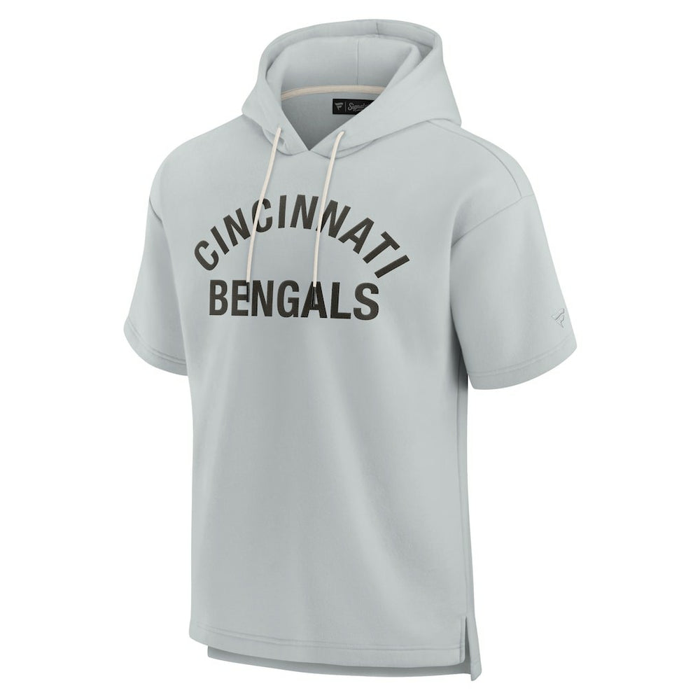Cincinnati Bengals Unisex Elements Super Soft Fleece Short Sleeve Pullover Hoodie - Gray on sale