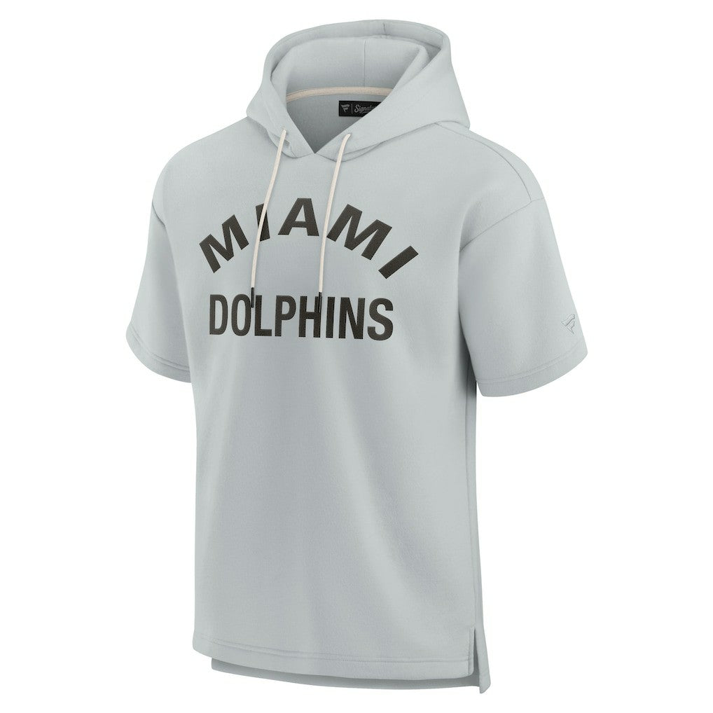 Miami Dolphins Unisex Elements Super Soft Fleece Short Sleeve Pullover Hoodie - Gray cheap