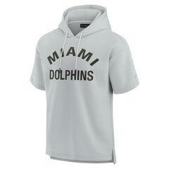 Miami Dolphins Unisex Elements Super Soft Fleece Short Sleeve Pullover Hoodie - Gray cheap
