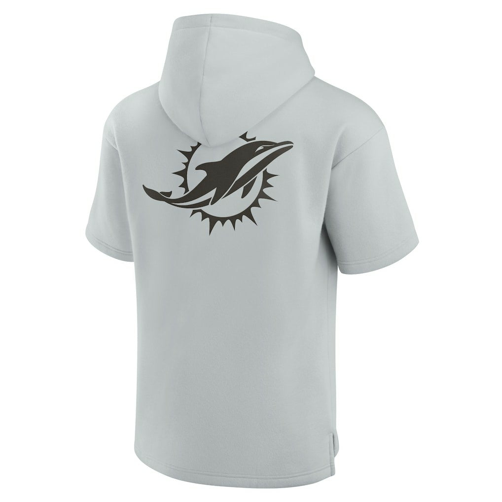 Miami Dolphins Unisex Elements Super Soft Fleece Short Sleeve Pullover Hoodie - Gray cheap