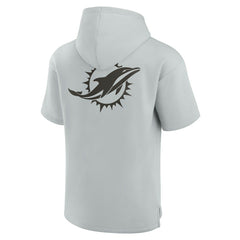 Miami Dolphins Unisex Elements Super Soft Fleece Short Sleeve Pullover Hoodie - Gray cheap