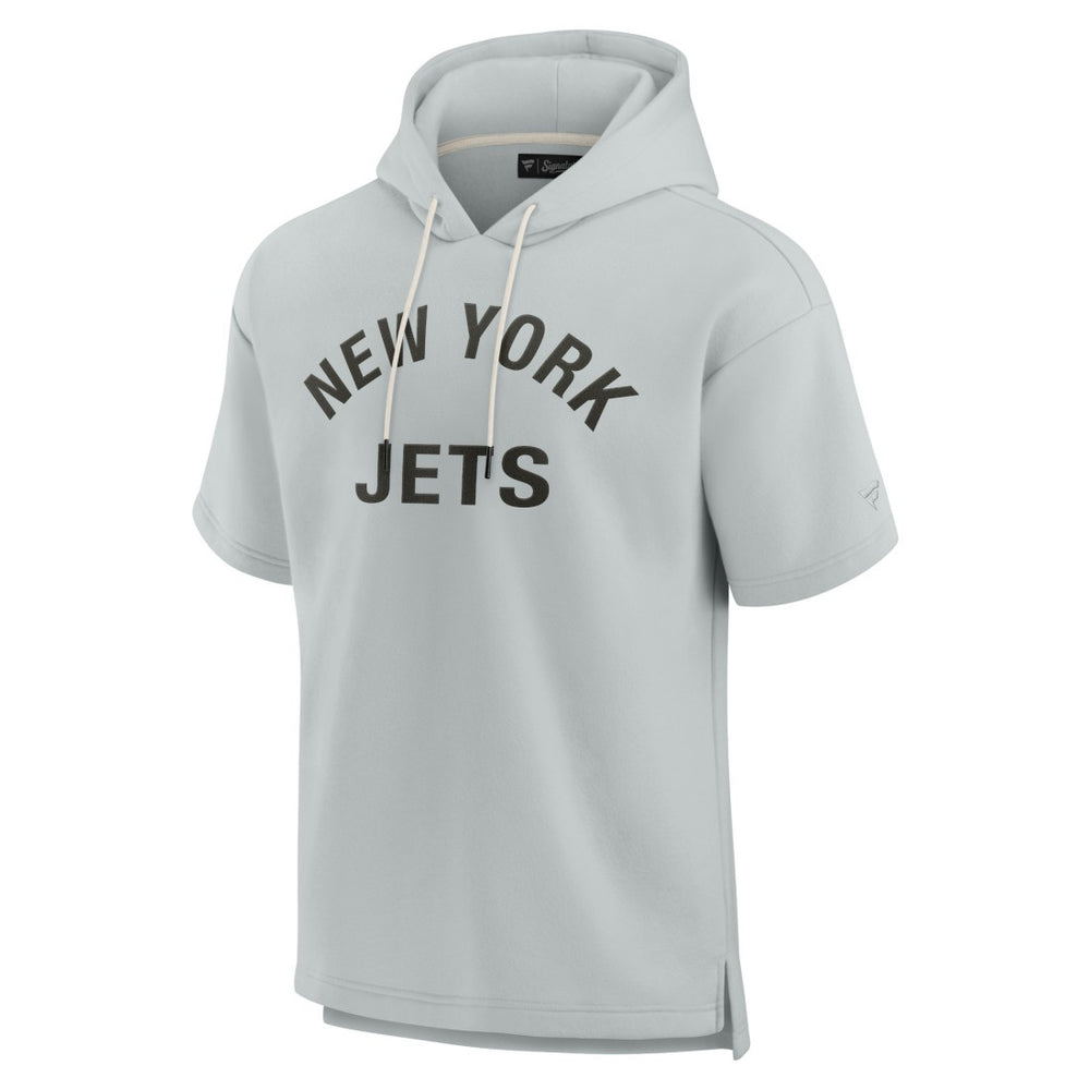 New York Jets Unisex Elements Super Soft Fleece Short Sleeve Pullover Hoodie - Gray cheap