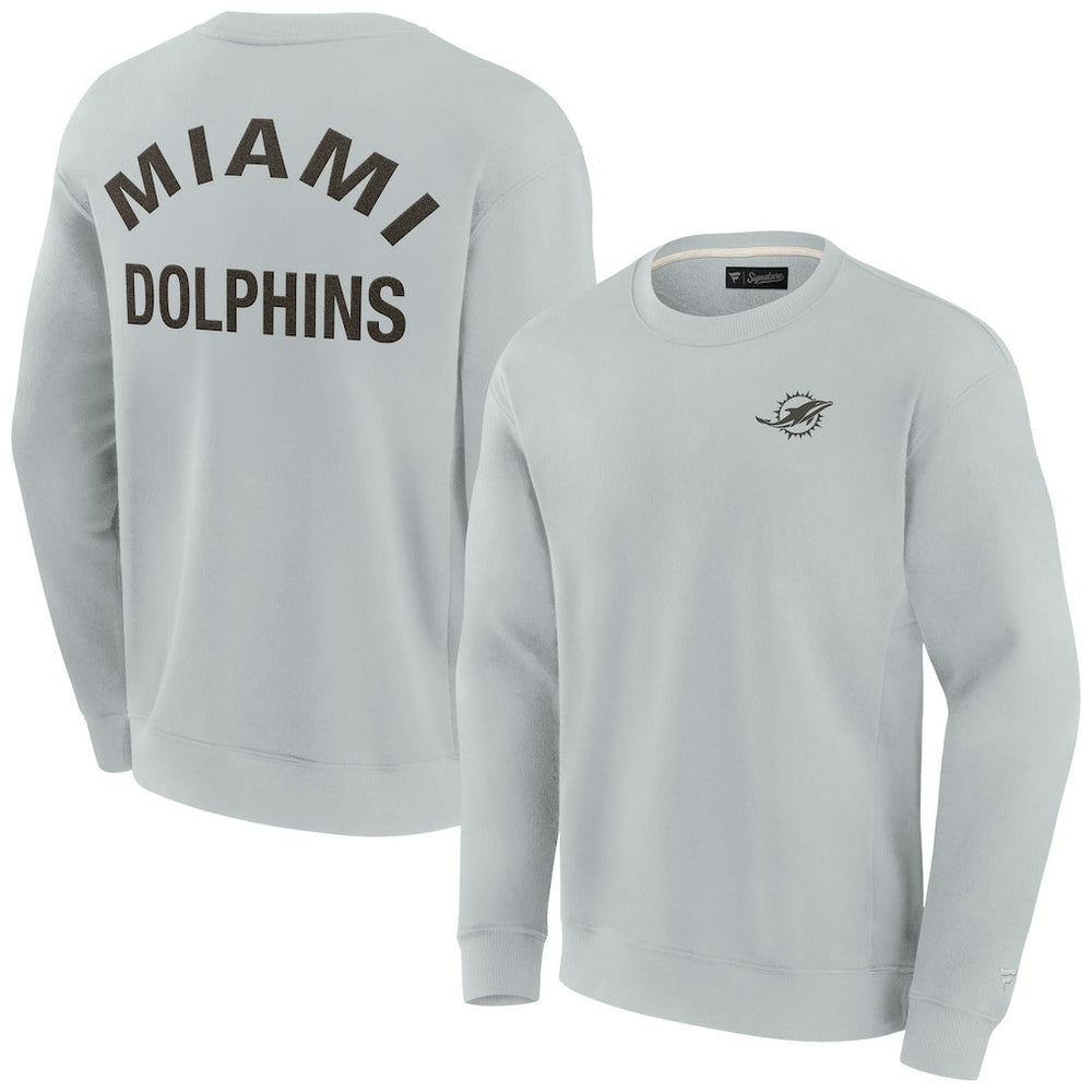 Miami Dolphins Unisex Elements Super Soft Pullover Sweatshirt - Gray outlet