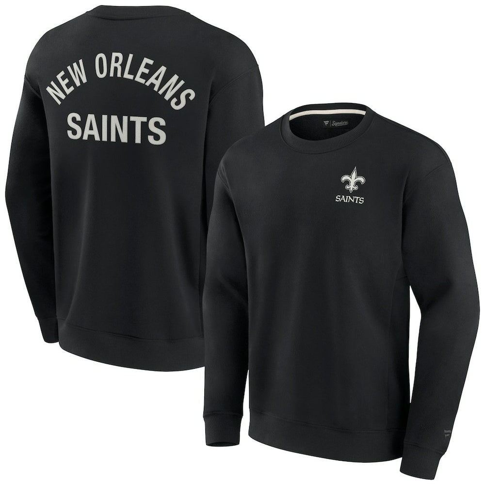 New Orleans Saints Unisex Elements Super Soft Pullover Sweatshirt - Black cheap