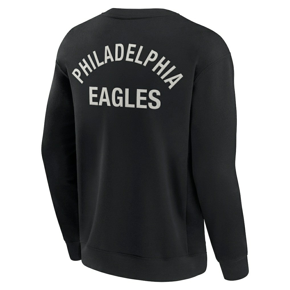 Philadelphia Eagles Unisex Elements Super Soft Pullover Sweatshirt - Black online