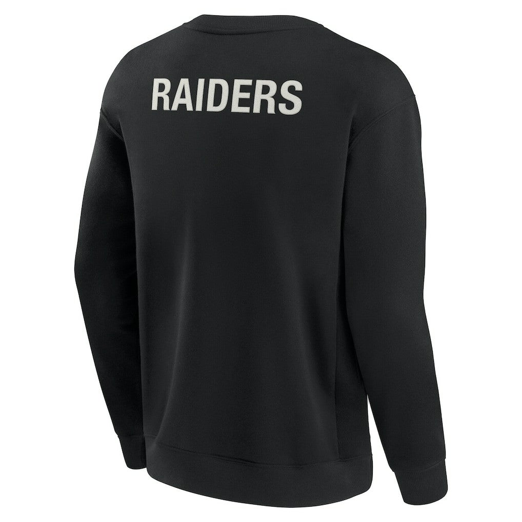 Las Vegas Raiders Unisex Elements Super Soft Pullover Sweatshirt - Black on sale