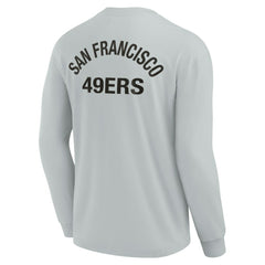 San Francisco 49ers Unisex Elements Super Soft Long Sleeve T-Shirt - Gray for sale