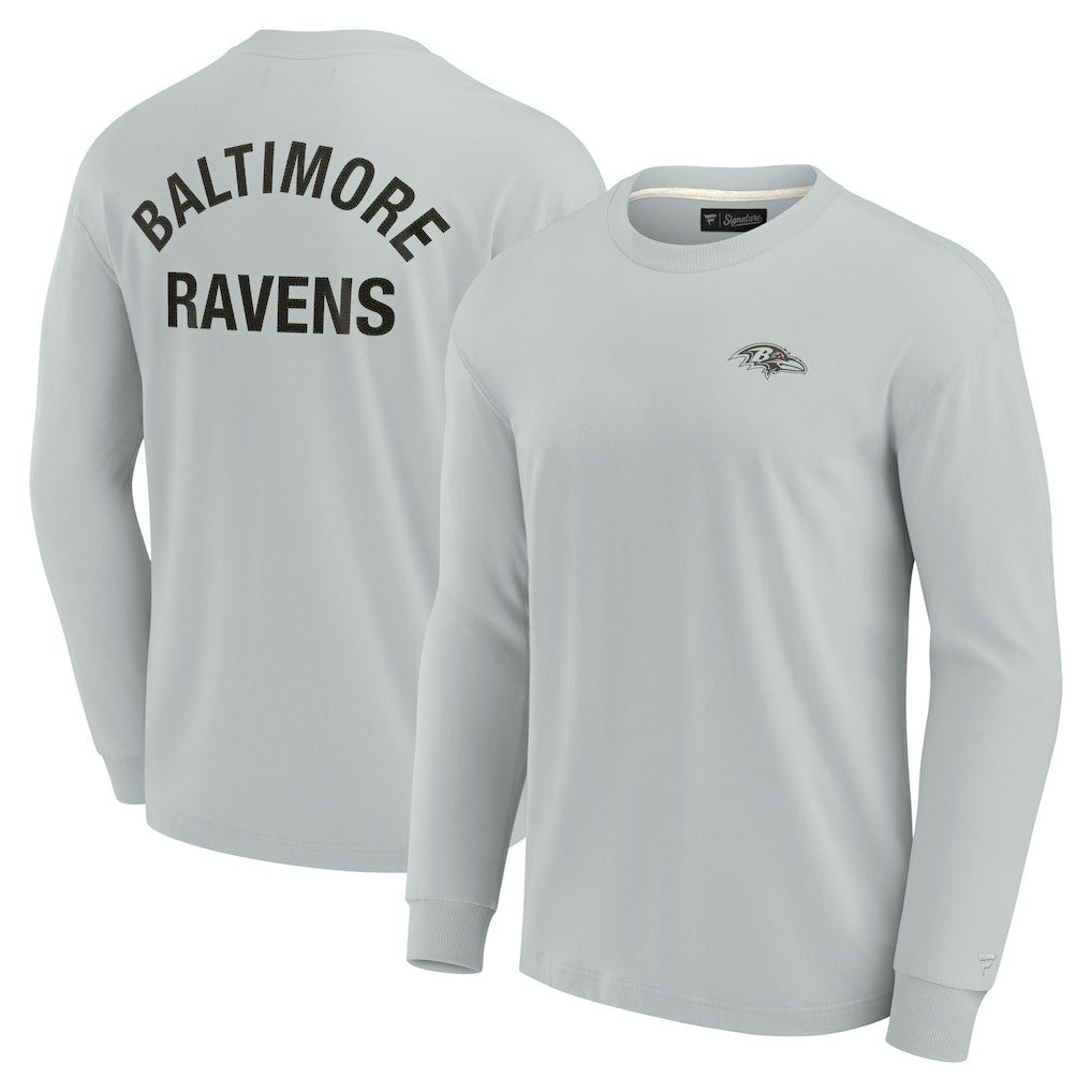 Baltimore Ravens Unisex Elements Super Soft Long Sleeve T-Shirt - Gray cheap