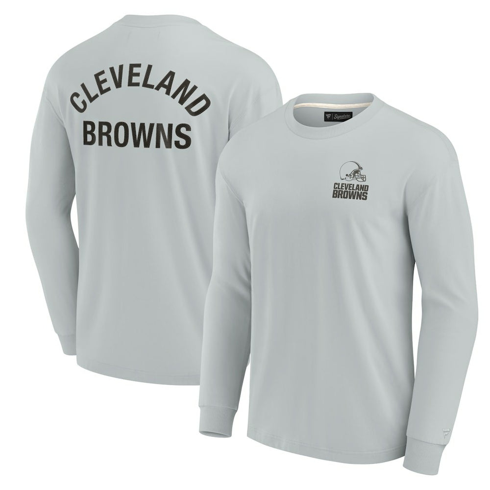 Cleveland Browns Unisex Elements Super Soft Long Sleeve T-Shirt - Gray sale