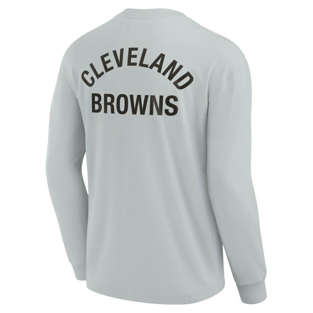 Cleveland Browns Unisex Elements Super Soft Long Sleeve T-Shirt - Gray sale