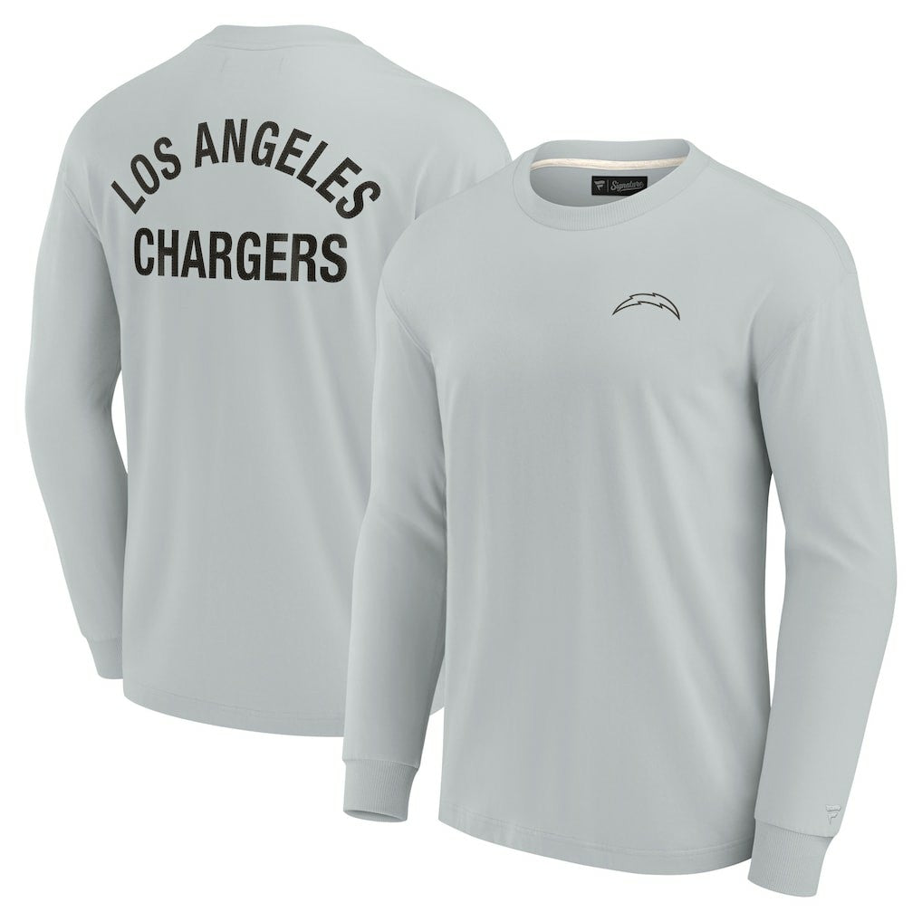 Los Angeles Chargers Unisex Elements Super Soft Long Sleeve T-Shirt - Gray cheap