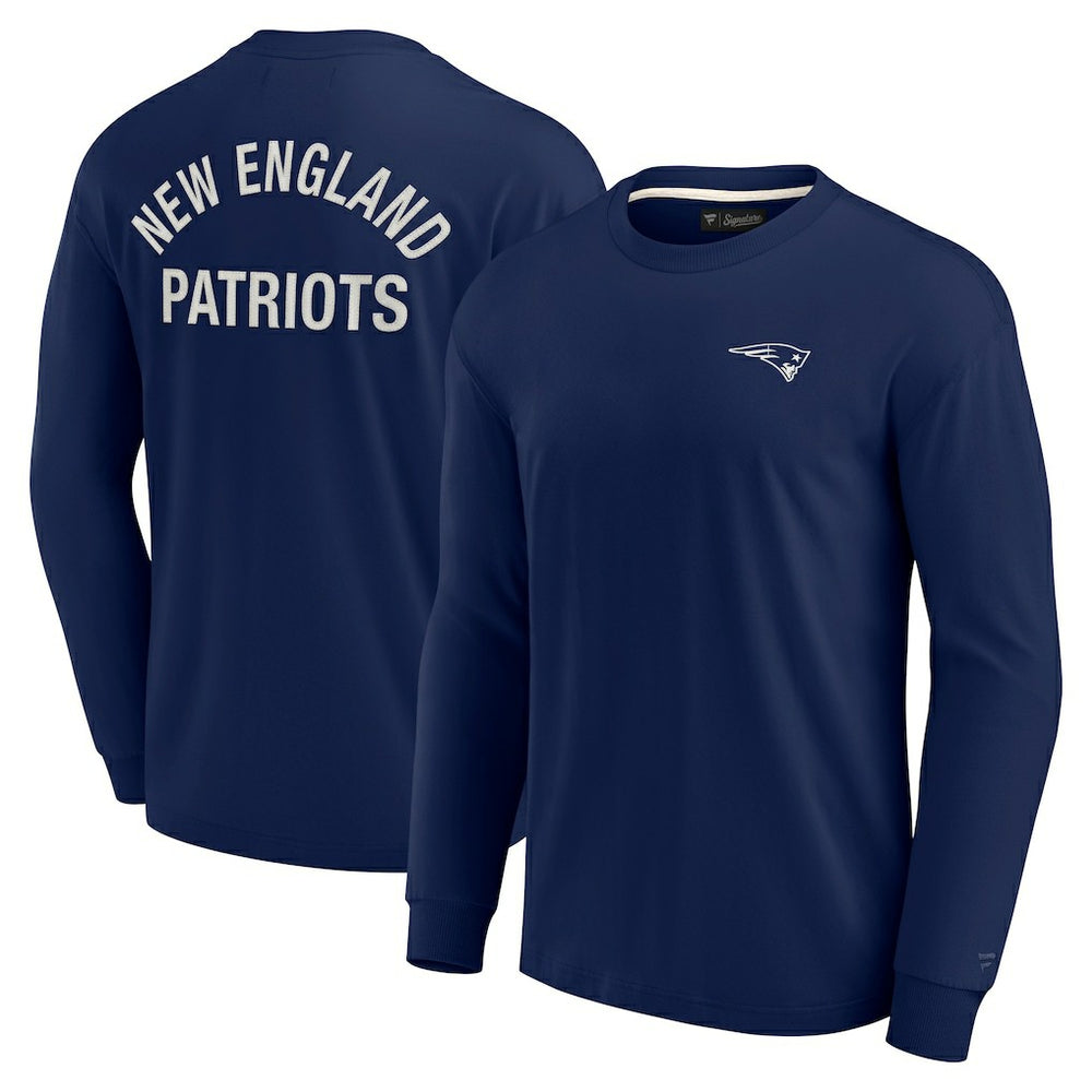 New England Patriots Unisex Elements Super Soft Long Sleeve T-Shirt - Navy cheap