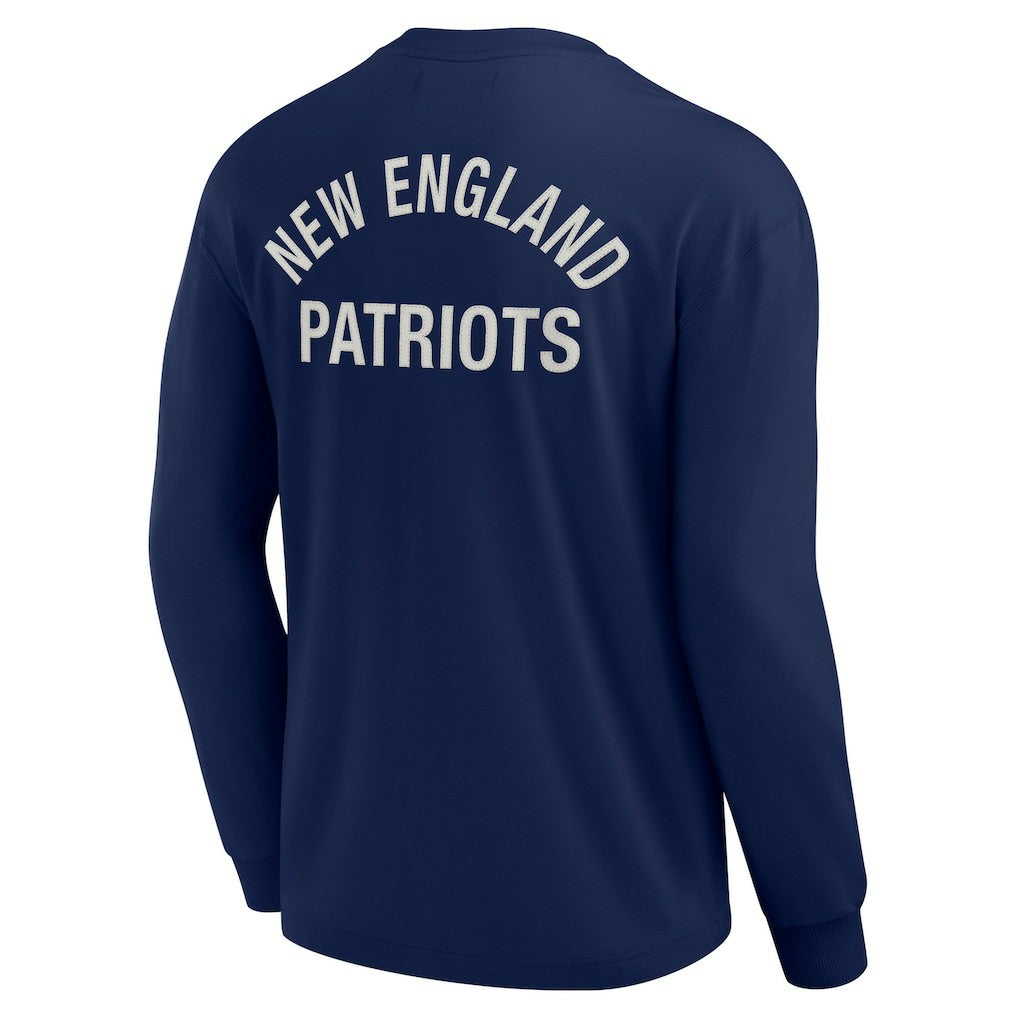 New England Patriots Unisex Elements Super Soft Long Sleeve T-Shirt - Navy cheap