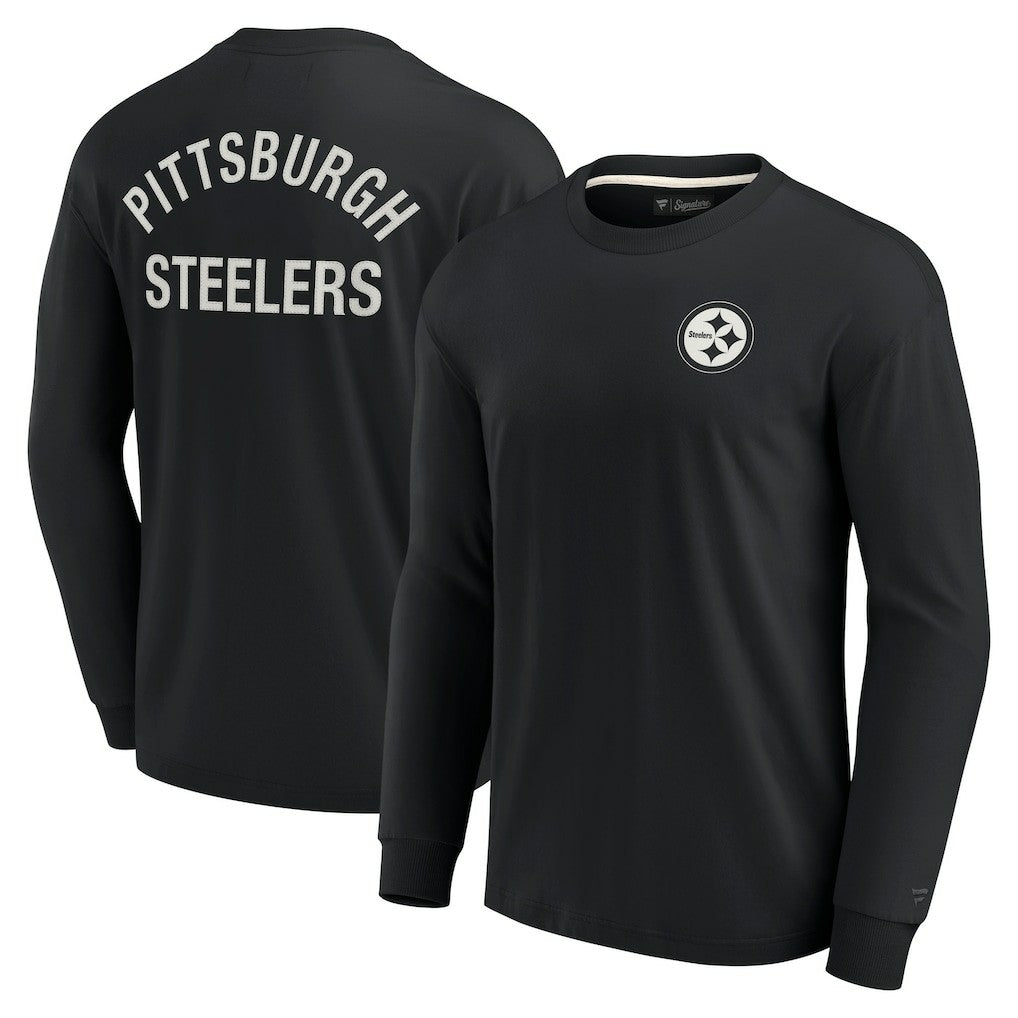 Pittsburgh Steelers Unisex Elements Super Soft Long Sleeve T-Shirt - Black discount