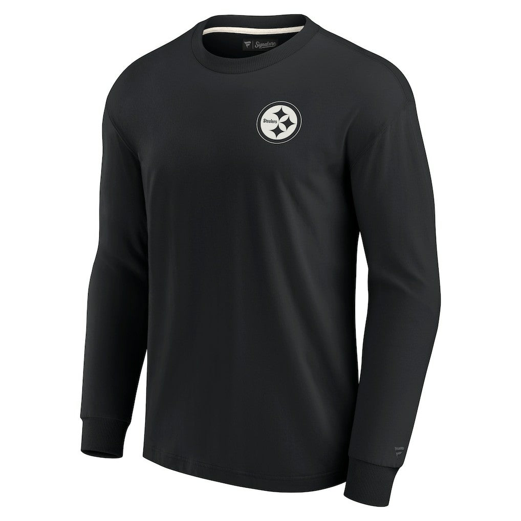 Pittsburgh Steelers Unisex Elements Super Soft Long Sleeve T-Shirt - Black discount
