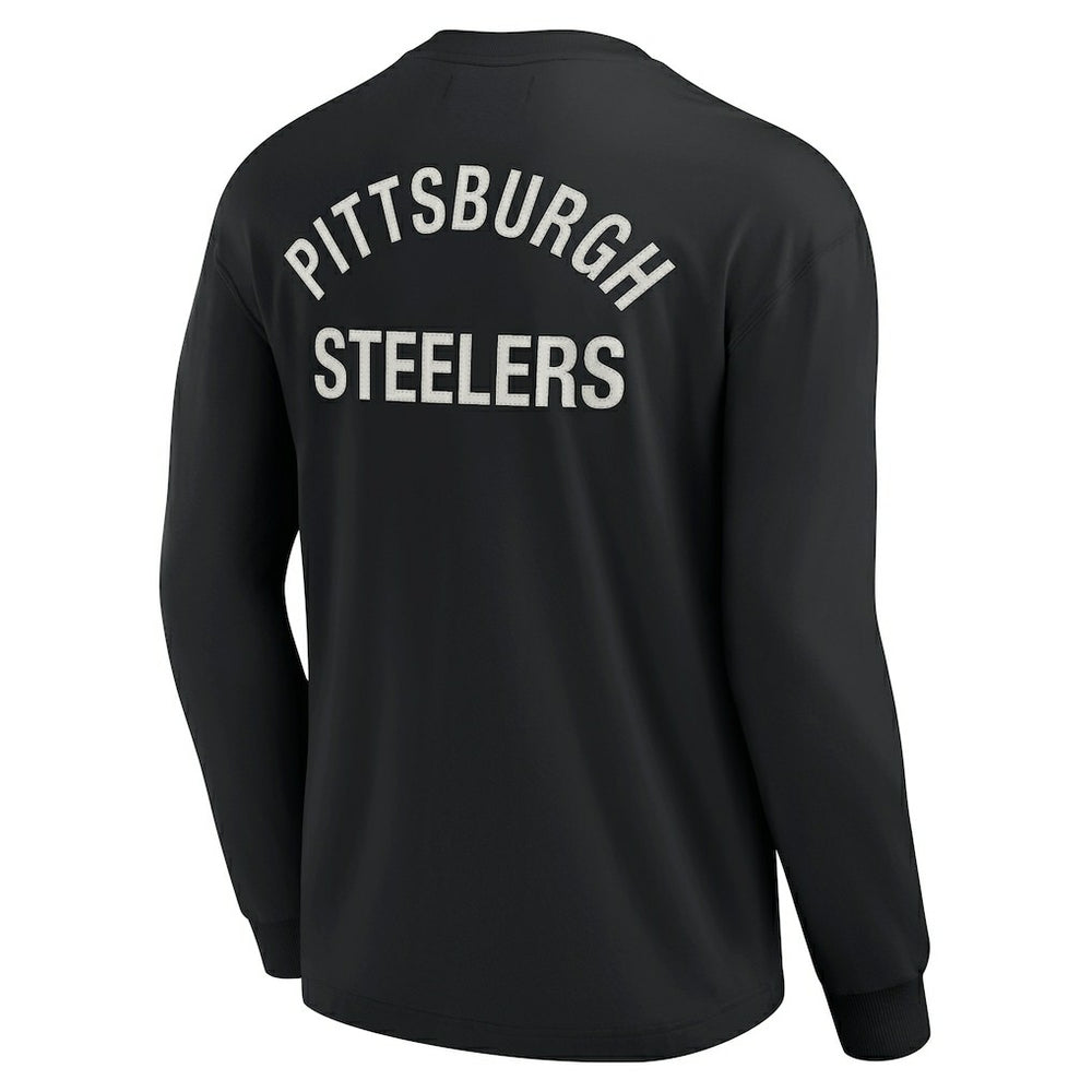 Pittsburgh Steelers Unisex Elements Super Soft Long Sleeve T-Shirt - Black discount