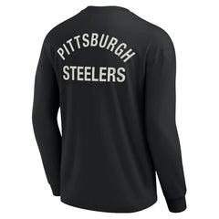 Pittsburgh Steelers Unisex Elements Super Soft Long Sleeve T-Shirt - Black discount