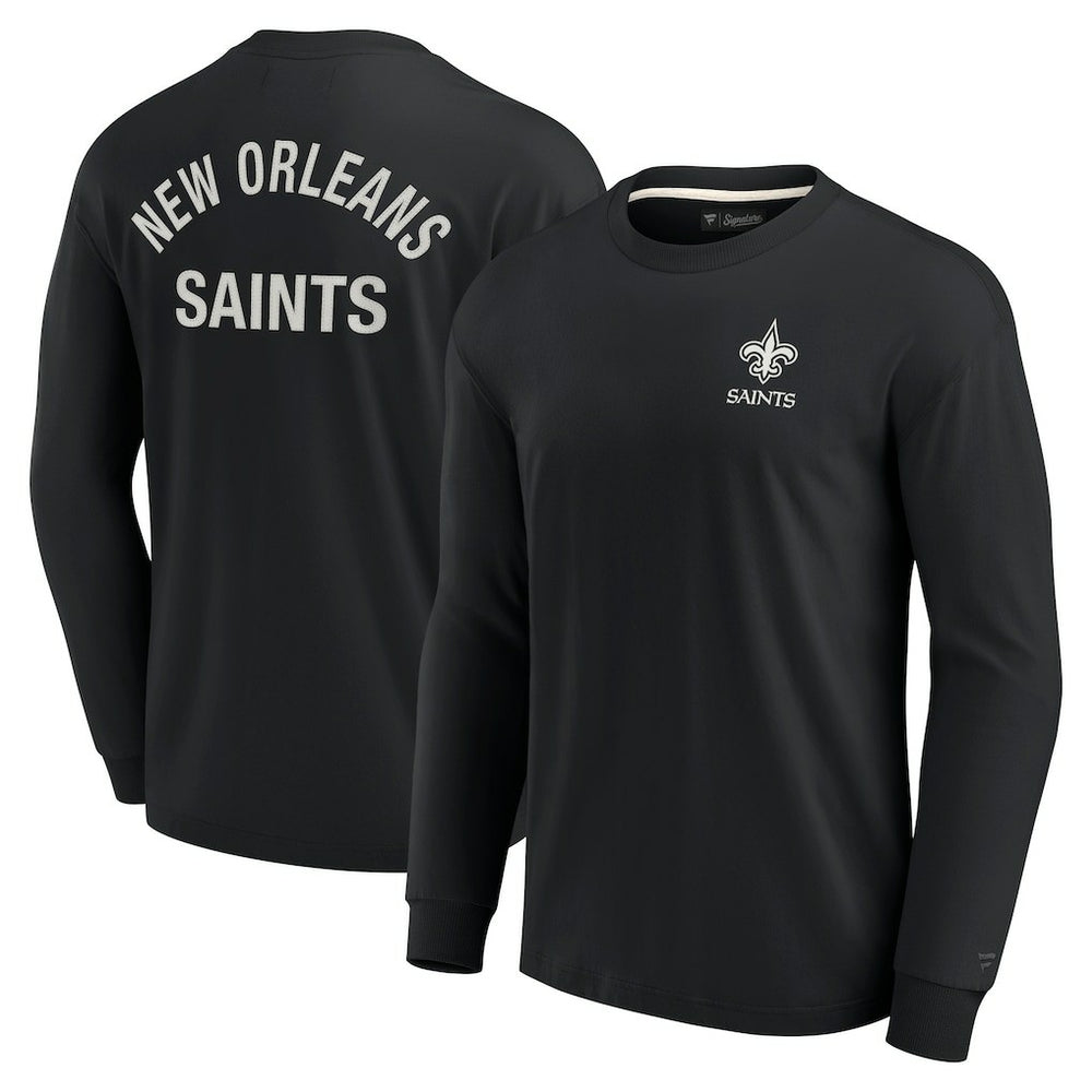 New Orleans Saints Unisex Elements Super Soft Long Sleeve T-Shirt - Black discount