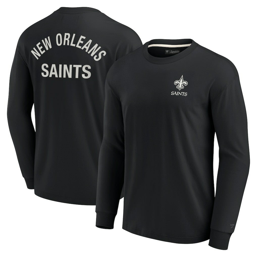 New Orleans Saints Unisex Elements Super Soft Long Sleeve T-Shirt - Black discount