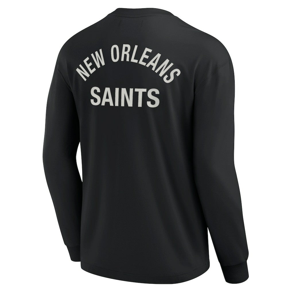 New Orleans Saints Unisex Elements Super Soft Long Sleeve T-Shirt - Black discount