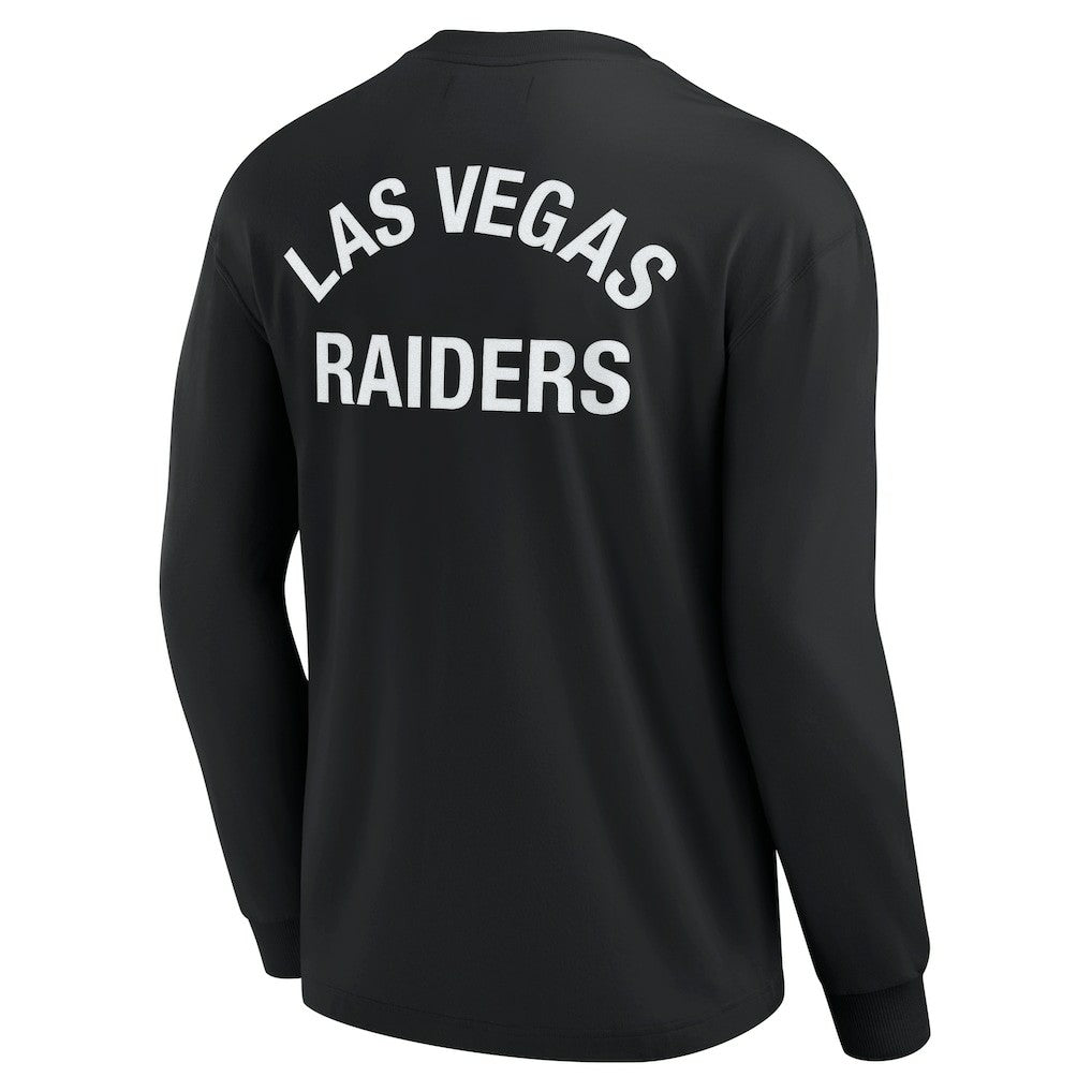 Las Vegas Raiders Unisex Elements Super Soft Long Sleeve T-Shirt - Black for sale