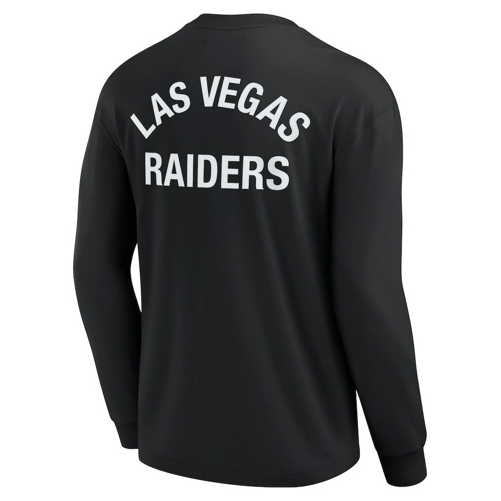Las Vegas Raiders Unisex Elements Super Soft Long Sleeve T-Shirt - Black for sale