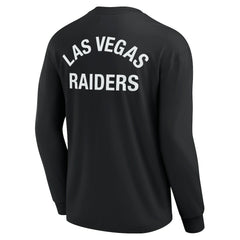 Las Vegas Raiders Unisex Elements Super Soft Long Sleeve T-Shirt - Black for sale