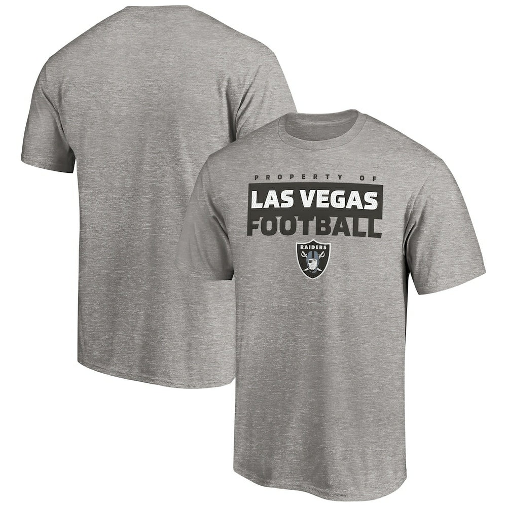 Las Vegas Raiders Gain Ground T-Shirt - Heather Gray discount
