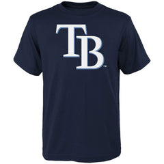 Tampa Bay Rays Youth Logo Primary Team T-Shirt - Navy