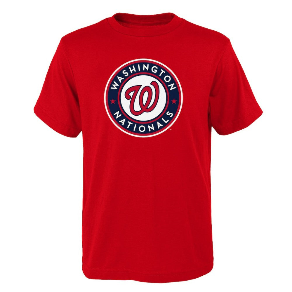 Washington Nationals Youth Logo Primary Team T-Shirt - Red