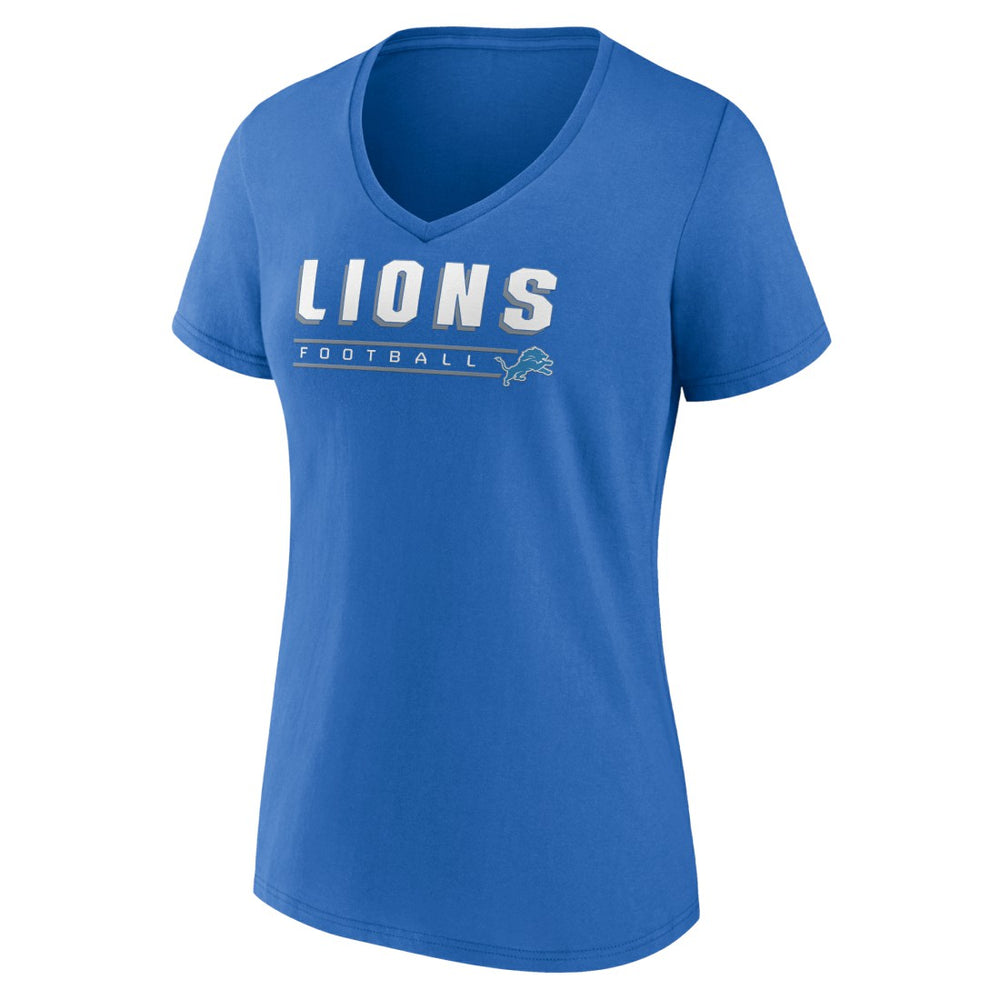 Detroit Lions Women's Primary Play V-Neck T-Shirt - Blue cheap
