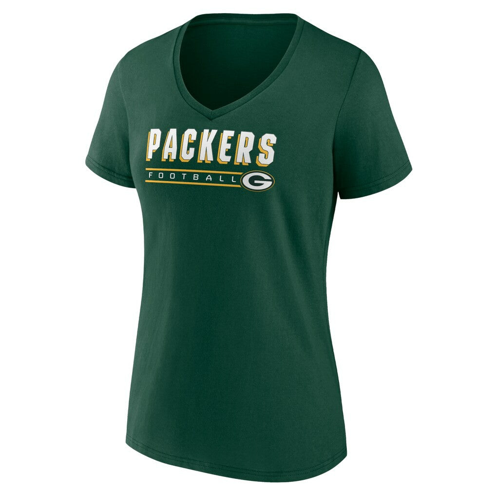 Green Bay Packers Women's Primary Play V-Neck T-Shirt - Green sale