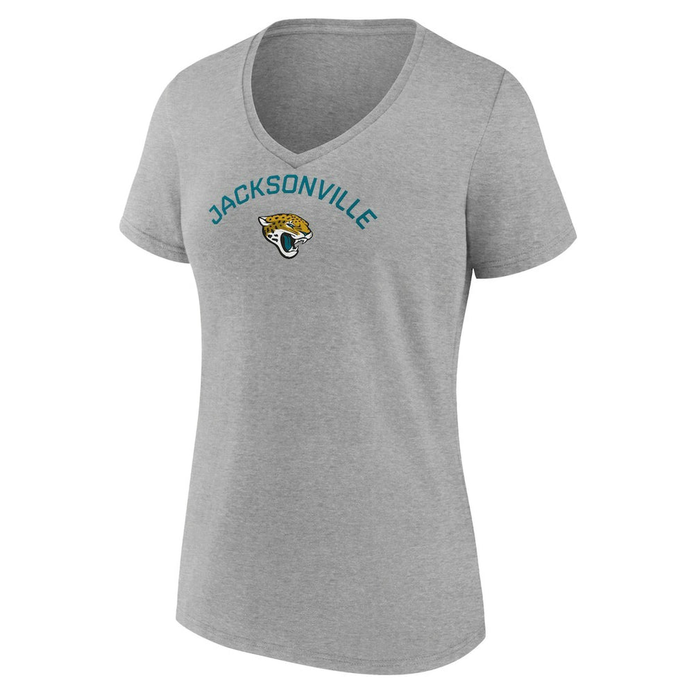 Jacksonville Jaguars Women's Team Arc V-Neck T-Shirt - Heather Gray outlet