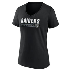 Las Vegas Raiders Women's Primary Play V-Neck T-Shirt - Black for sale