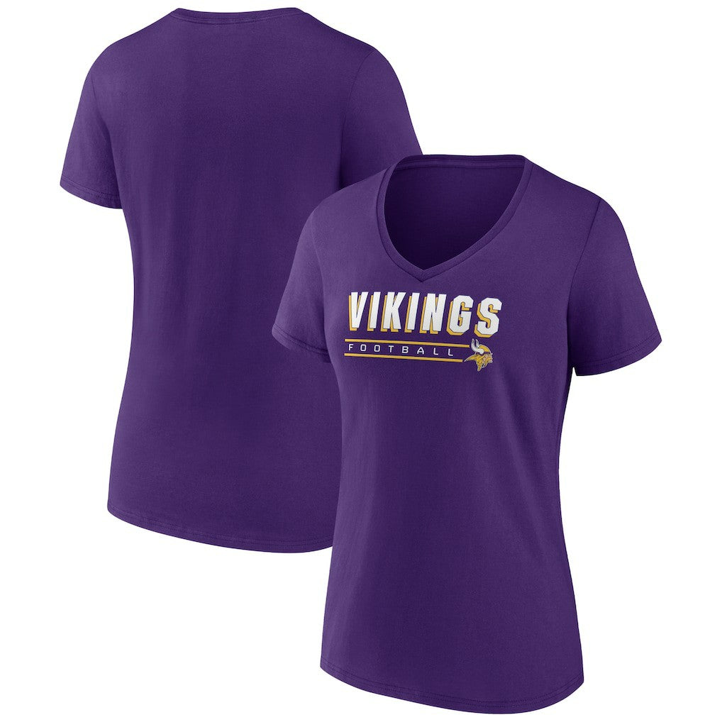 Minnesota Vikings Women's Primary Play V-Neck T-Shirt - Purple sale