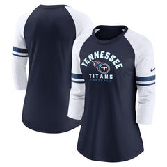 Tennessee Titans Women's Fashion 3/4-Sleeve Lightweight Raglan Fashion T-Shirt - Navy | Nike for sale