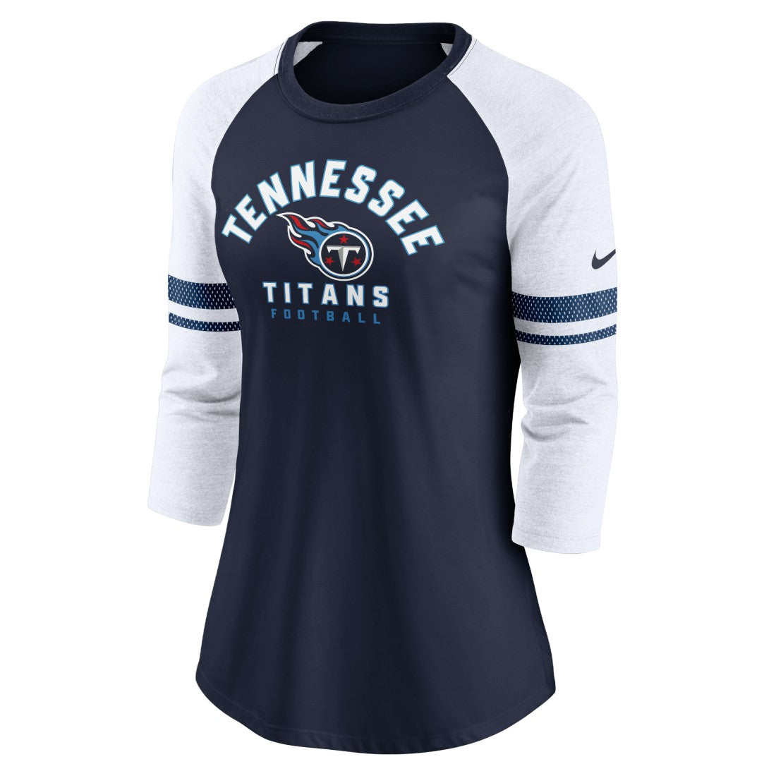 Tennessee Titans Women's Fashion 3/4-Sleeve Lightweight Raglan Fashion T-Shirt - Navy | Nike for sale