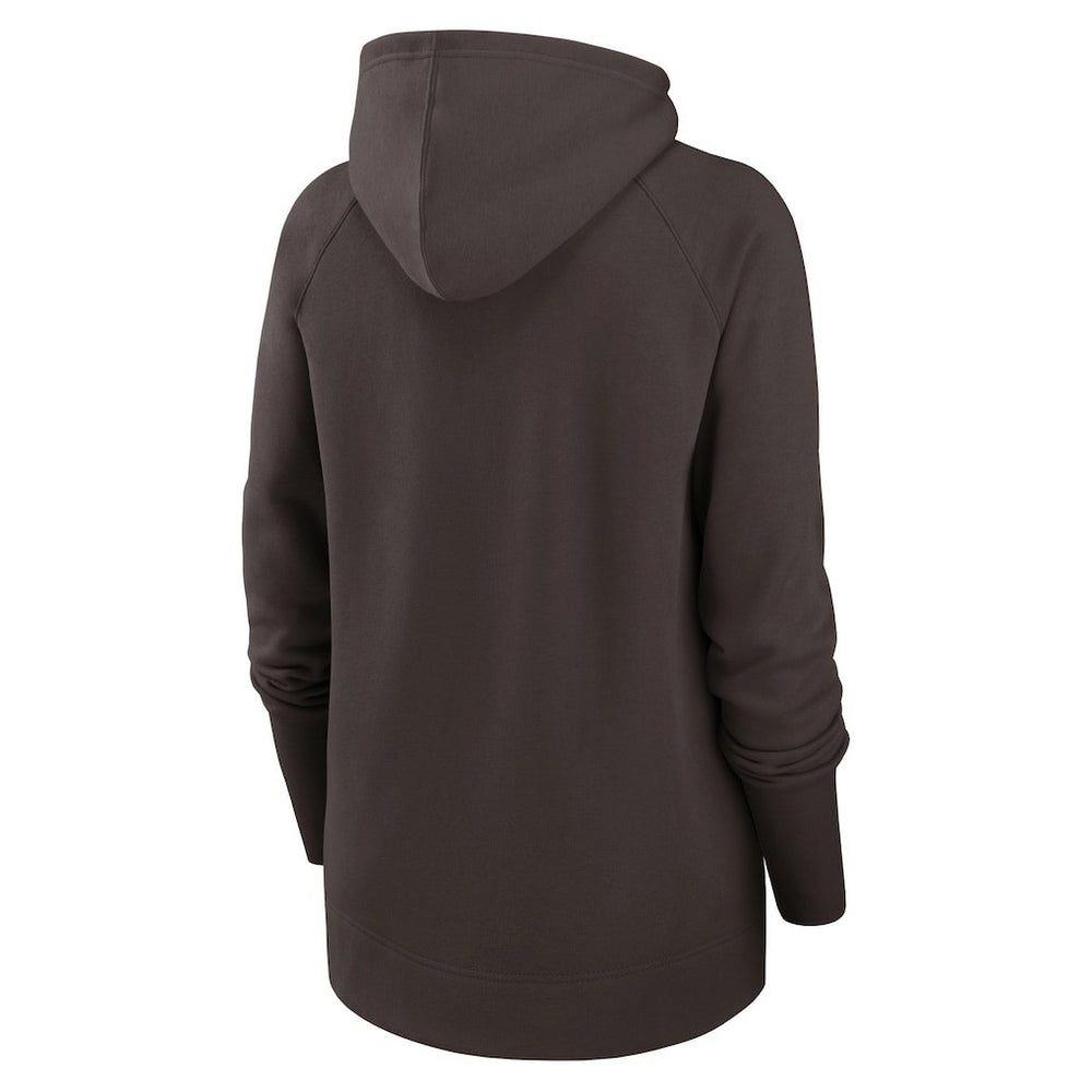 Cleveland Browns Women's Asymmetrical Raglan Full-Zip Hoodie - Brown | Nike sale