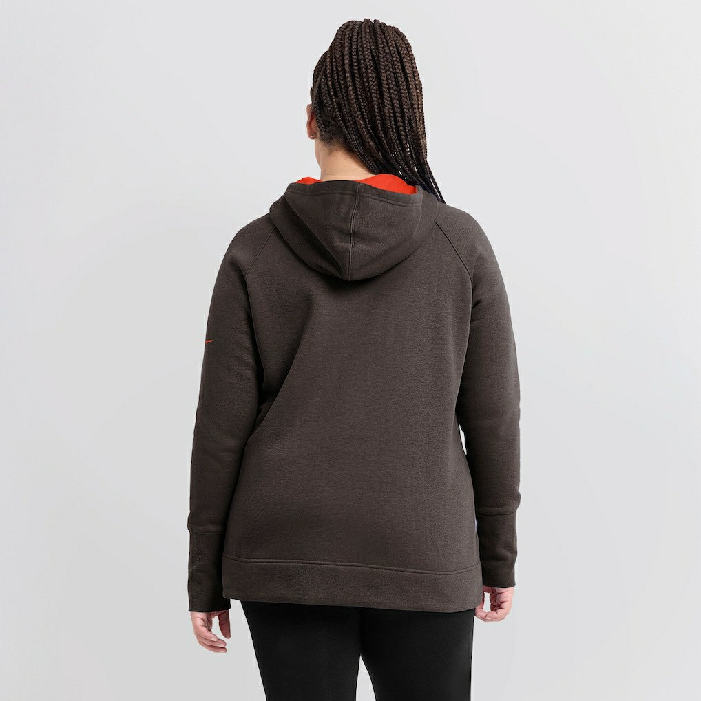 Cleveland Browns Women's Asymmetrical Raglan Full-Zip Hoodie - Brown | Nike sale