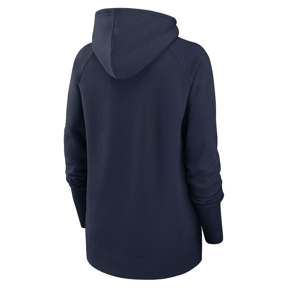 New England Patriots Women's Asymmetrical Raglan Full-Zip Hoodie - Navy | Nike cheap