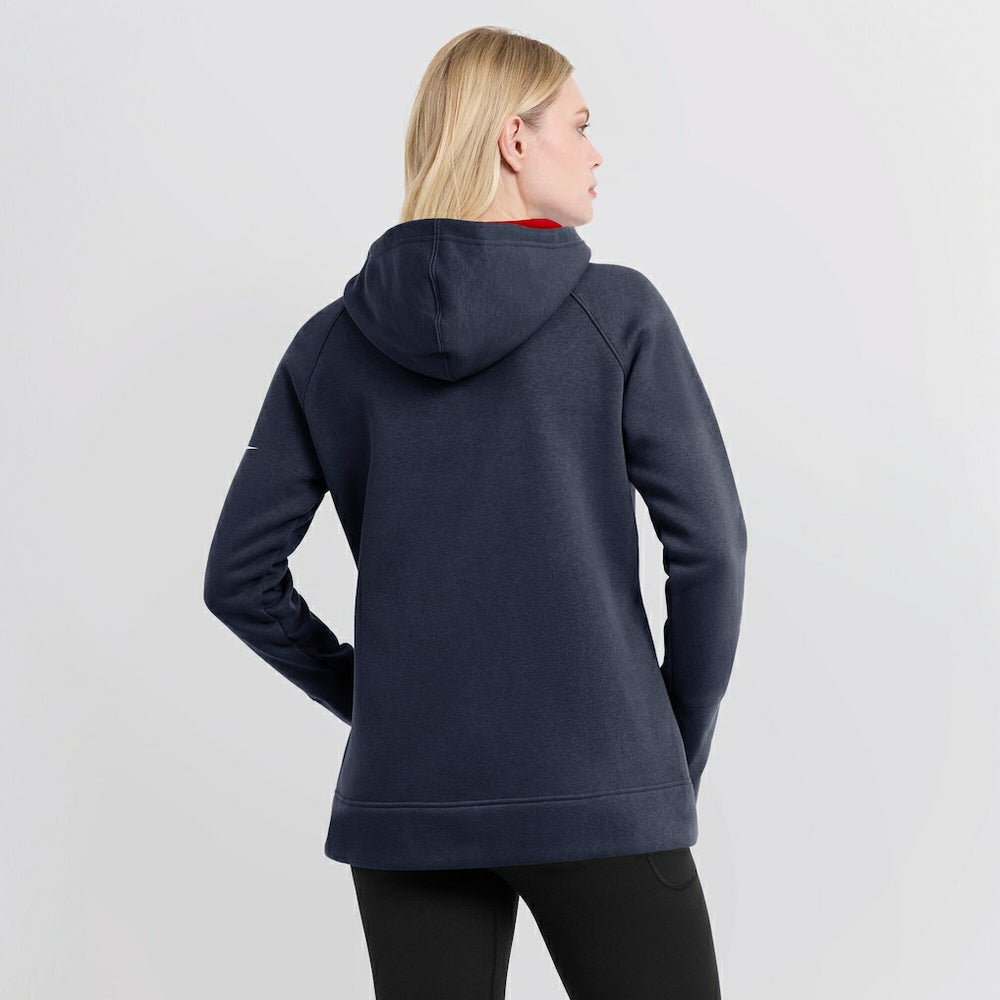 New England Patriots Women's Asymmetrical Raglan Full-Zip Hoodie - Navy | Nike cheap