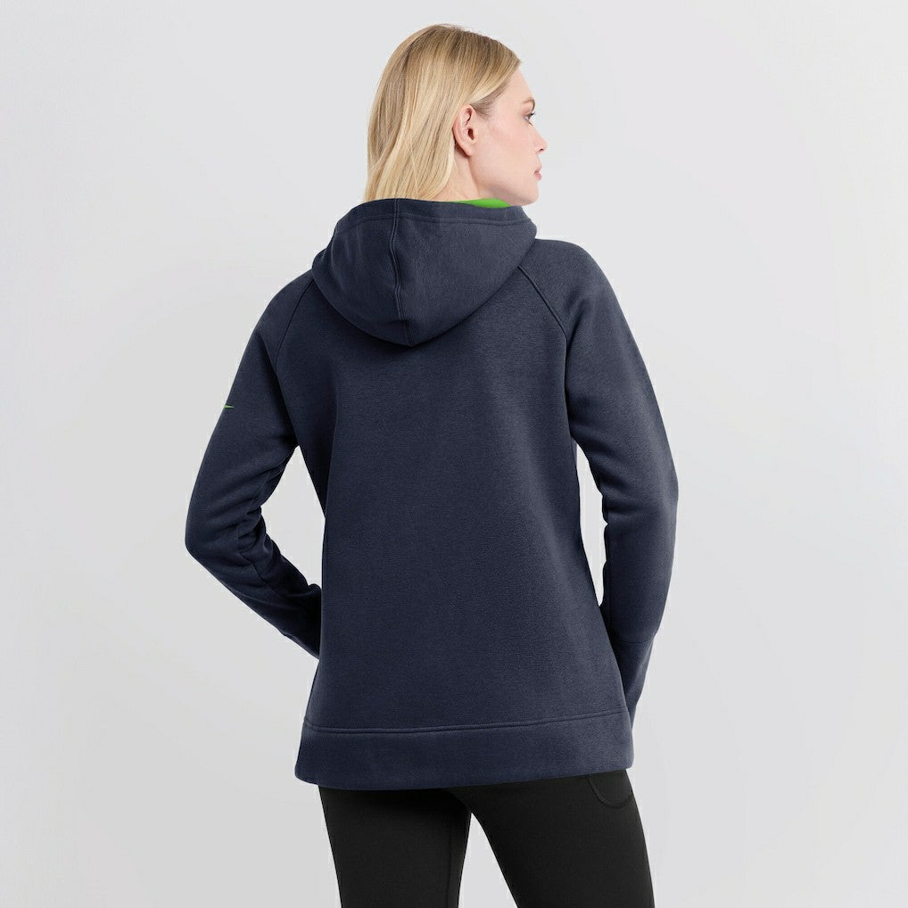 Seattle Seahawks Women's Asymmetrical Raglan Full-Zip Hoodie - College Navy | Nike cheap