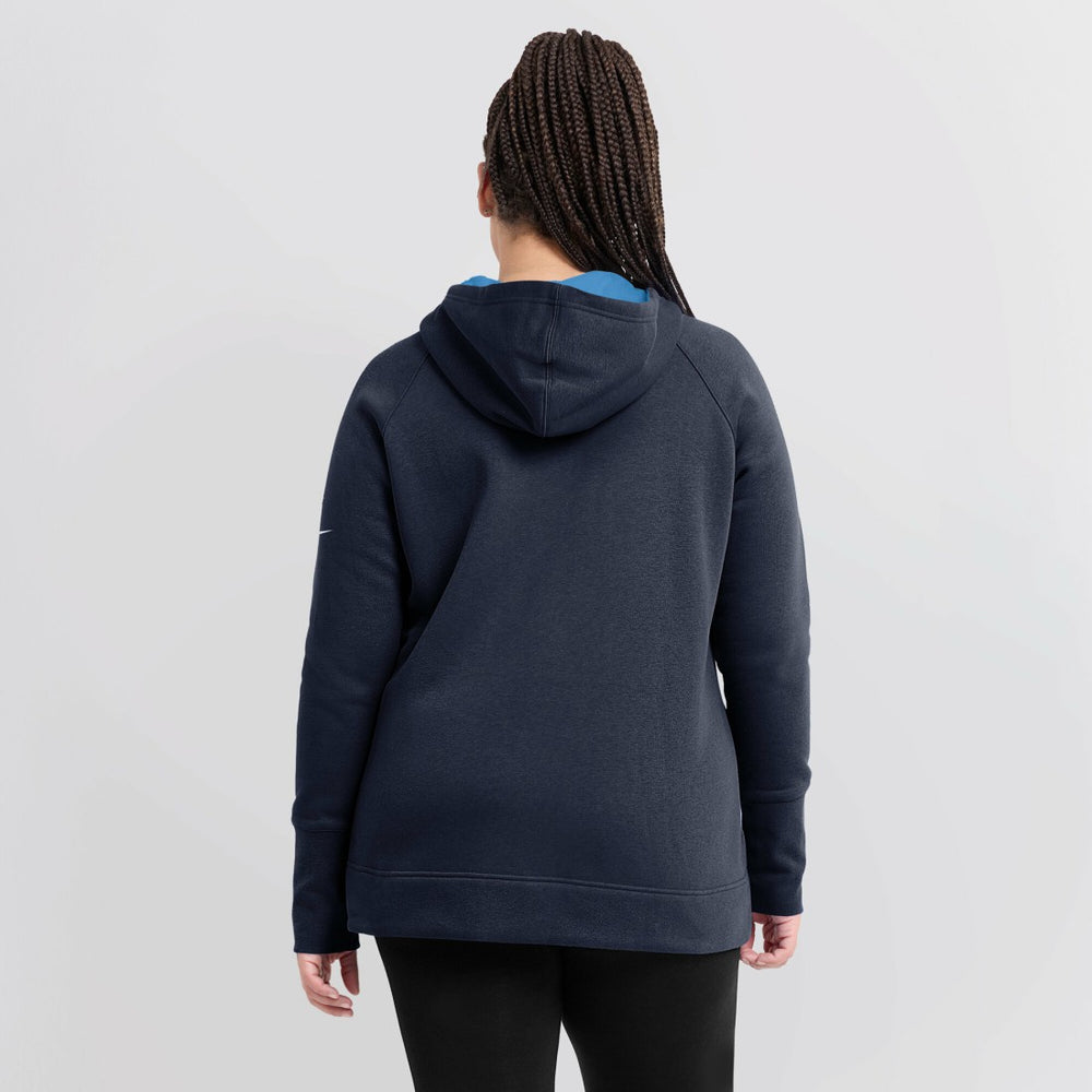Tennessee Titans Women's Asymmetrical Raglan Full-Zip Hoodie - Navy | Nike outlet
